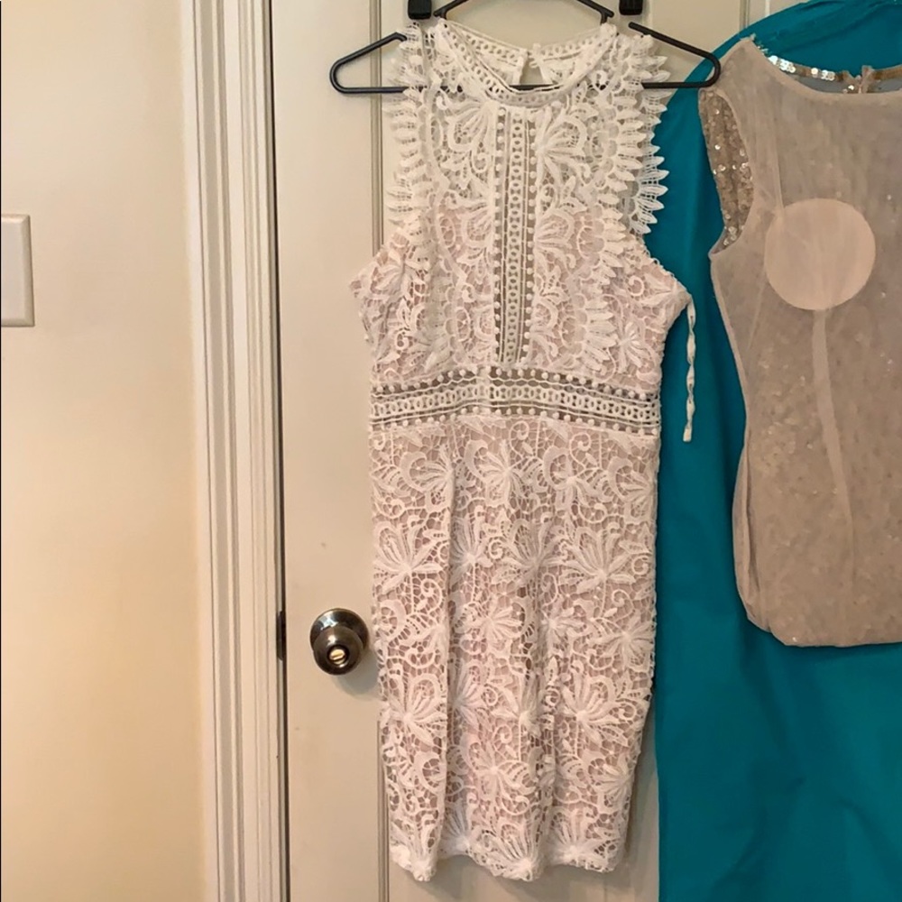 White lace dress